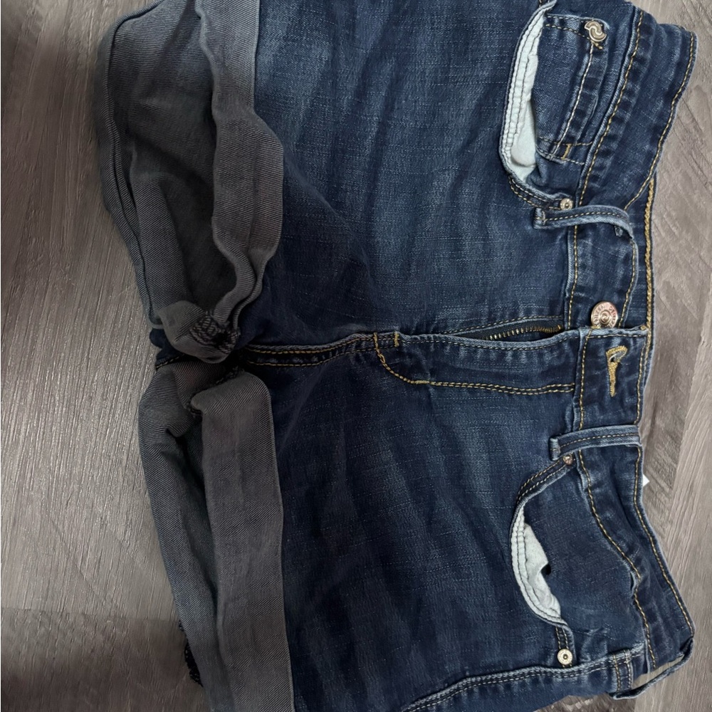 Dark Blue Denim Shorts